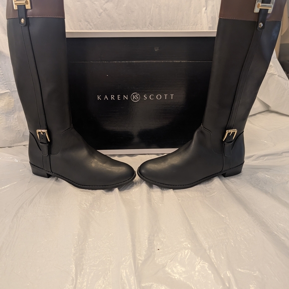 Karen Scott Shoes - Karen Scott Black Riding Boots
